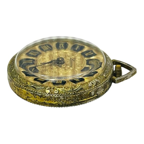 Lucerne Pendant Necklace Pocket Watch. Roman Numerals.Swiss Made.Wind Up.Vintage - Picture 7 of 8